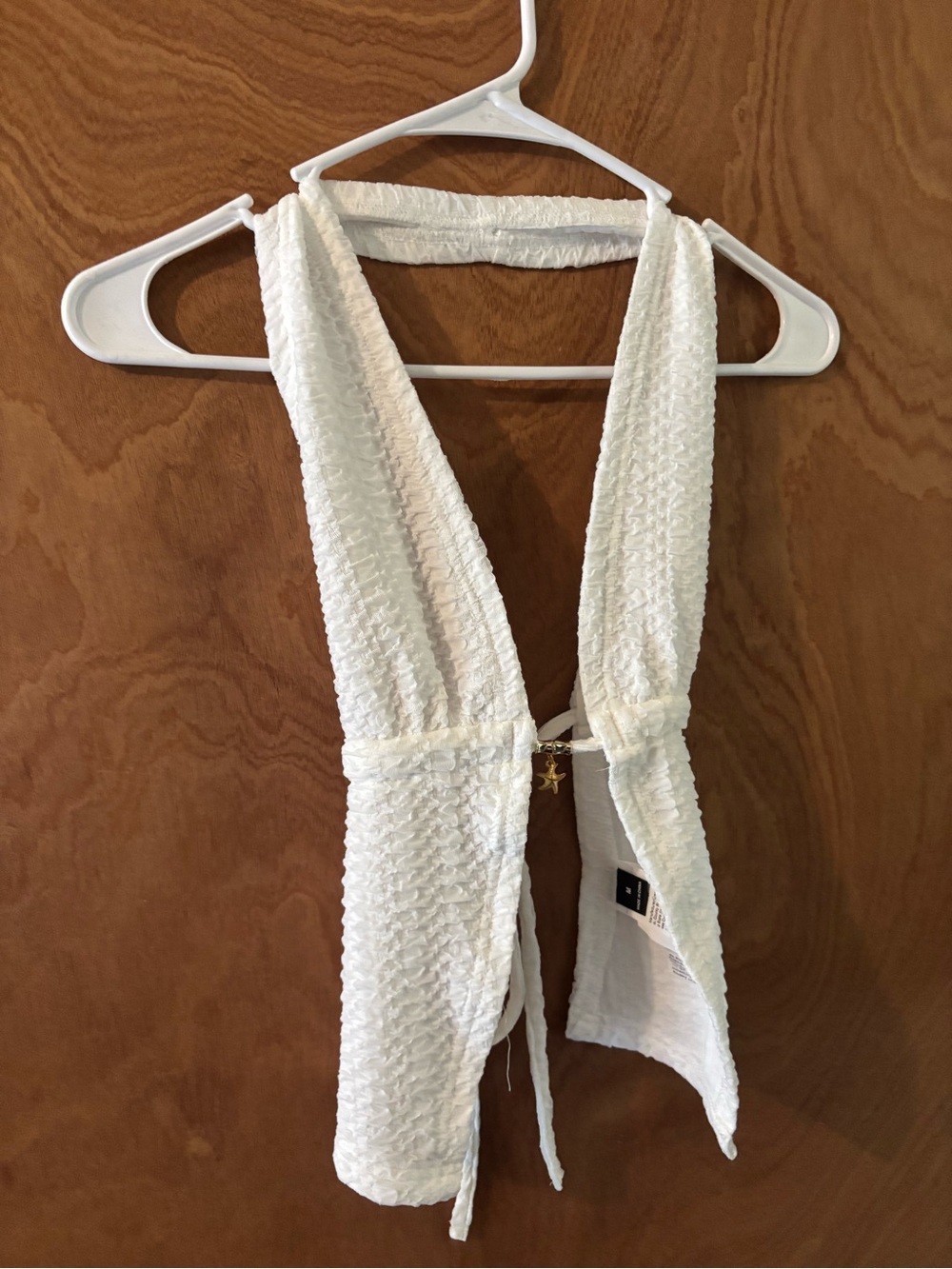 SHEIN White Textured Two Piece Set